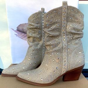 Jessica Simpson Zellya Rhinestone Western Boots
